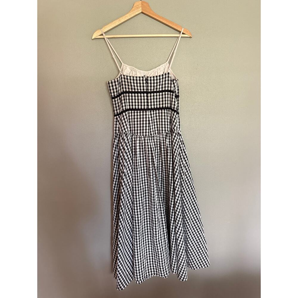FOR LOVE & LEMONS Georgia Gingham Midi Dress Size Medium - Picture 6 of 8